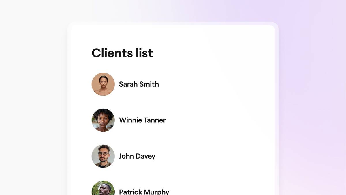 Manage your client list