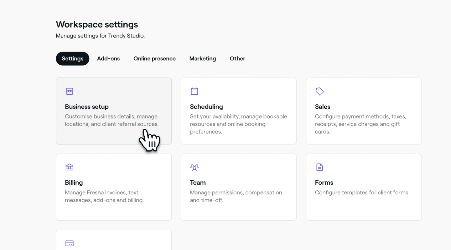 workspace settings business setup fresha.png
